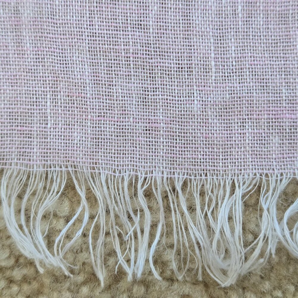 Puro Lino Pink Linen Scarf Italy - Picture 3 of 8